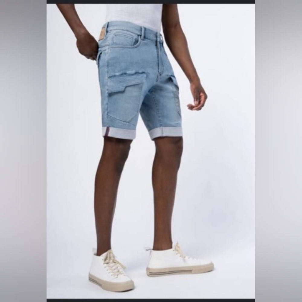 Parasuco Light Blue Denim Shorts NWT Size 34